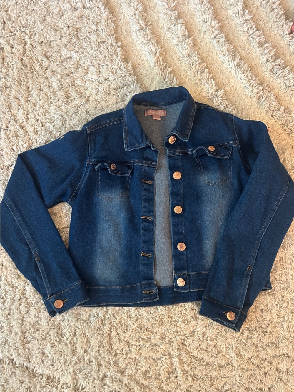 BCBG Girls - Classic Dark Wash Denim Jacket - Blue